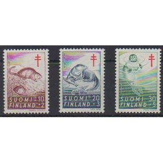 Acheter cette série de timbres de Finlande de l'année 1961 (No 512/514).