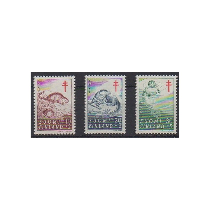 Acheter cette série de timbres de Finlande de l'année 1961 (No 512/514).