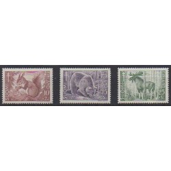 Finland - 1953 - Nb 401/403 - Mamals - Health or Red cross