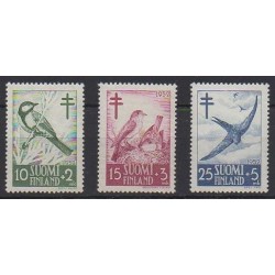 Finland - 1952 - Nb 396/398 - Birds - Health or Red cross