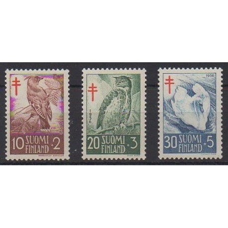 Finlande - 1956 - No 441/443 - Oiseaux - Santé ou Croix-Rouge