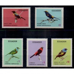 Ecuador - 1973 - Nb 898/902 - Birds - Mint hinged
