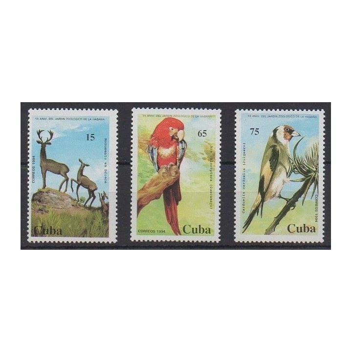 Acheter cette série de timbres de Cuba de l'année 1994 (No 3408/3410).