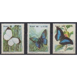 Buy this set of stamps of Brazil of the year 1986 (Nb 1794/1796).