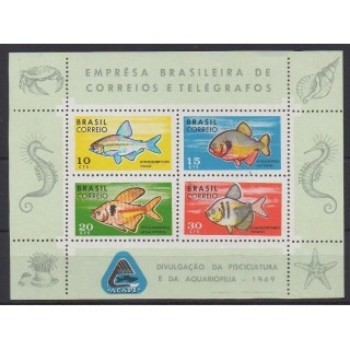 Buy this souvenir sheet  of Brazil of the year 1969 (Nb BF23). - Mint hinged