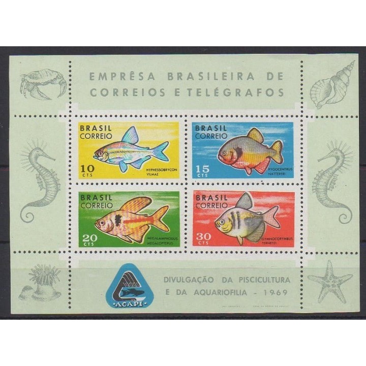 Acheter ce bloc-feuillet du Brésil de l'année 1969 (No BF23). - Neuf avec charnière