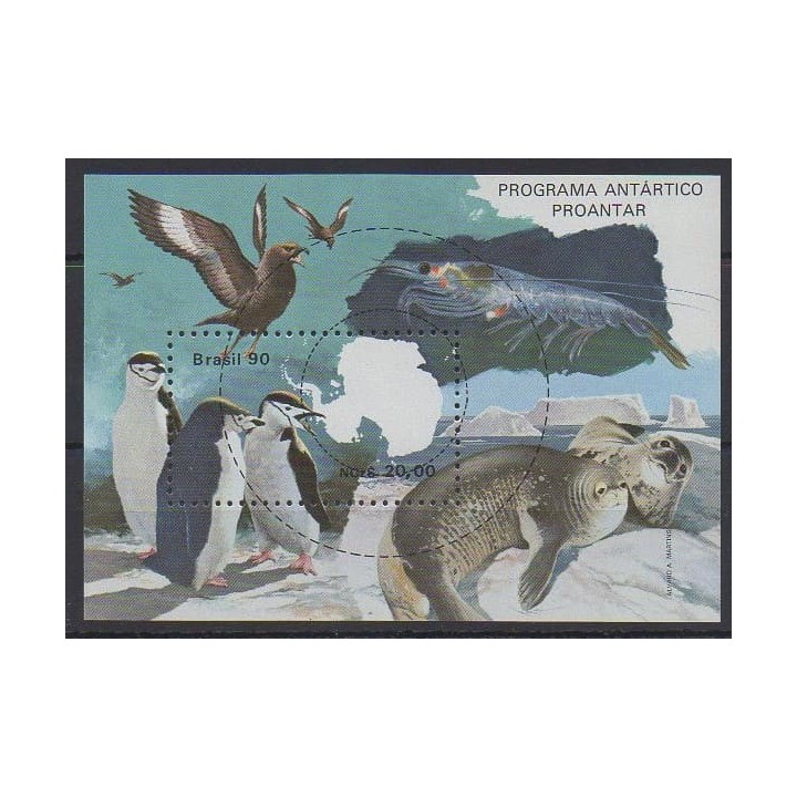 Buy this souvenir sheet  of Brazil of the year 1990 (Nb BF81).