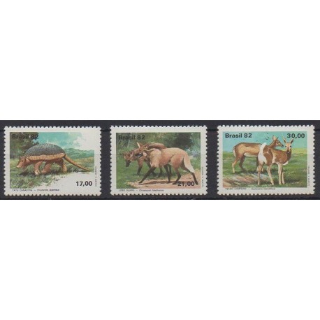Brazil - 1982 - Nb 1540/1542 - Mamals