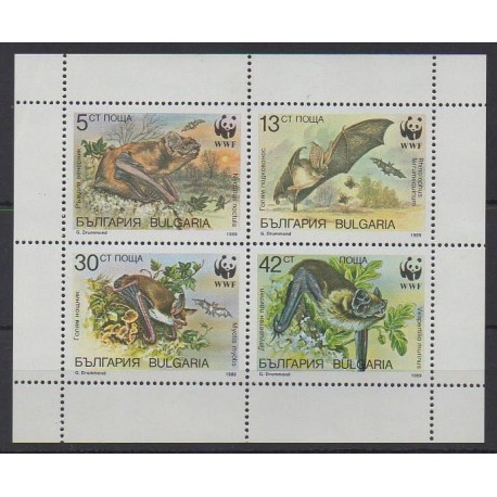 Bulgarie - 1989 - No 3231/3234 - Mammifères - Espèces menacées - WWF