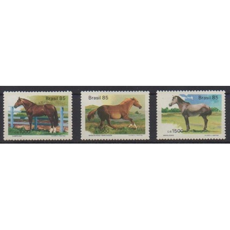 Brazil - 1985 - Nb 1719/1721 - Horses