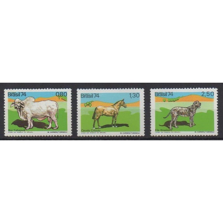 Acheter cette série de timbres du Brésil de l'année 1974 (No 1123/1125). - Neuf avec charnière