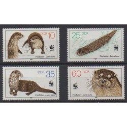 East Germany (GDR) - 1987 - Nb 2732/2735 - Mamals - Endangered species - WWF