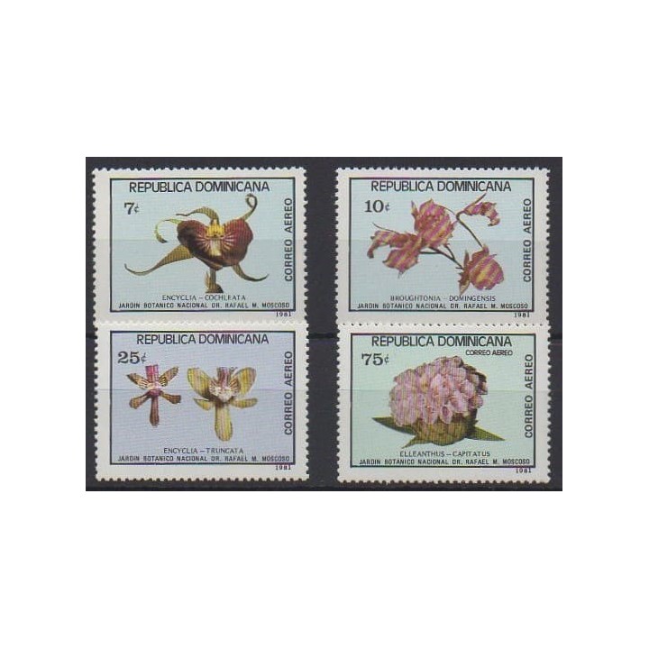 Acheter ces timbres de la République Dominicaine  de l'année 1981 (No PA394/PA397).