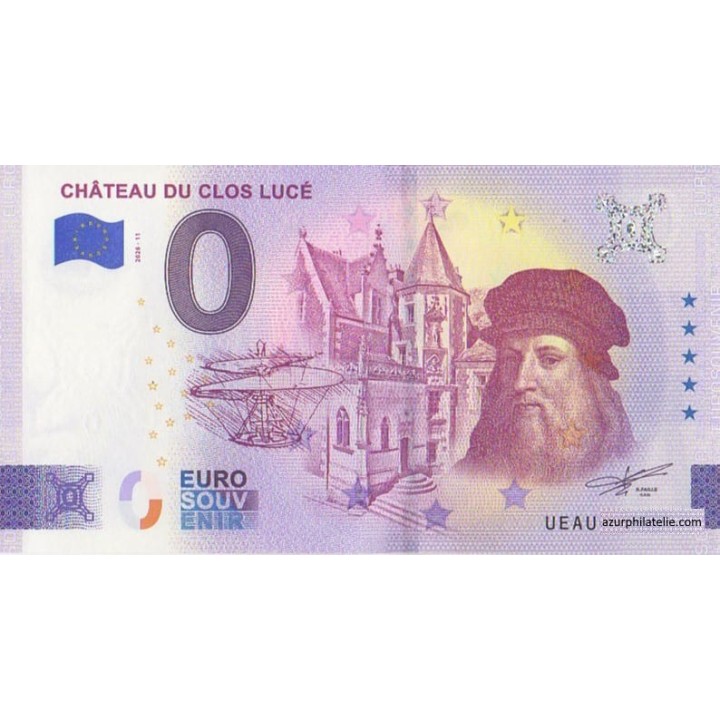 Billet souvenir touristique - 2026-11 - Château du Clos Lucé - (Indre-et-Loire )