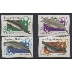 Maldives - 1983 - Nb 925/928 - Mamals - Sea life
