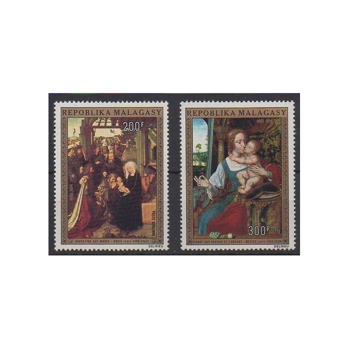 Buy these stamps of Madagascar of the year 1974 (Nb PA147/PA148).