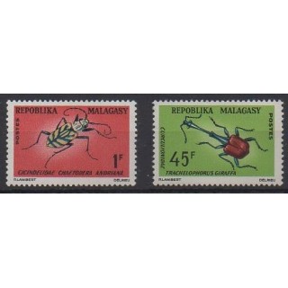 Acheter cette série de timbres de Madagascar de l'année 1966 (No 420/421).