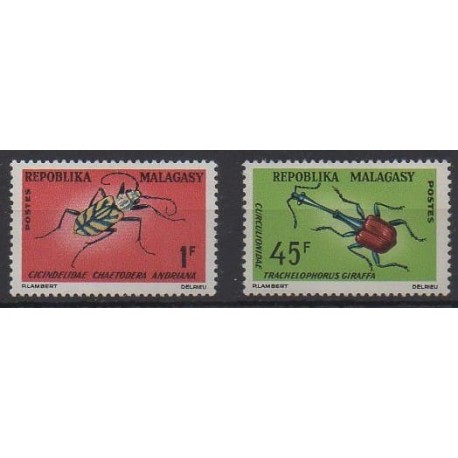 Madagascar - 1966 - Nb 420/421 - Insects