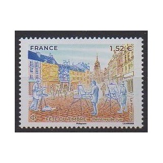 Acheter ce timbre de France de l'année 2026 (Fête du timbre - Peintres de rue).