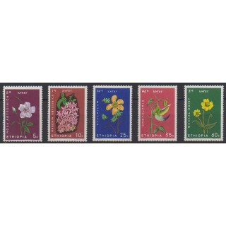 Acheter cette série de timbres d'Éthiopie de l'année 1965 (No 440/444).