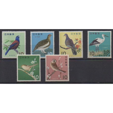 Japon - 1963 - No 742/745B - Oiseaux - Neufs avec charnière