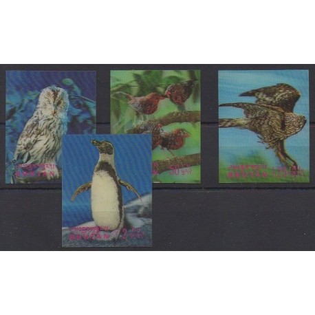 Bhoutan - 1969 - No 235/238 - Oiseaux