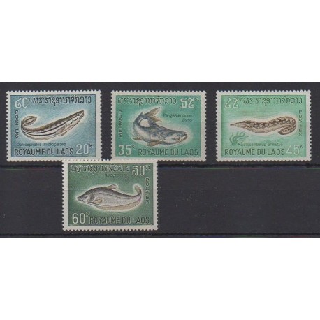 Laos - 1967 - Nb 156/159 - Sea life - Mint hinged
