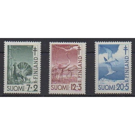 Finland - 1951 - Nb 379/381 - Birds - Health or Red cross