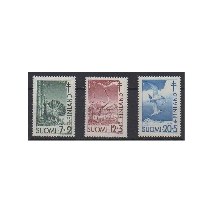 Buy this set of stamps of Finland of the year 1951 (Nb 379/381).