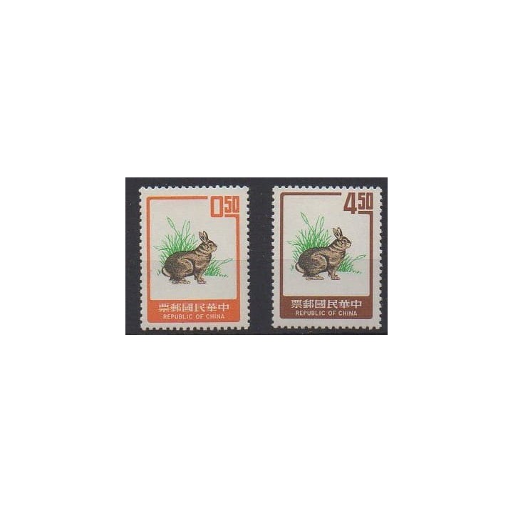 Acheter cette série de timbres de Formose (Taïwan) de l'année 1974 (No 994/995). - Neuf avec charnière