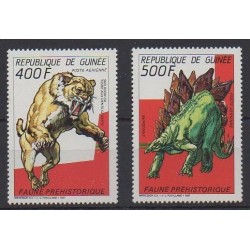 Guinée - 1987 - No PA217/PA218 - Animaux préhistoriques