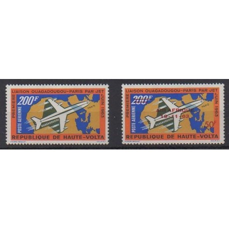 Upper Volta - 1963 - Nb PA8 and PA10 - Planes