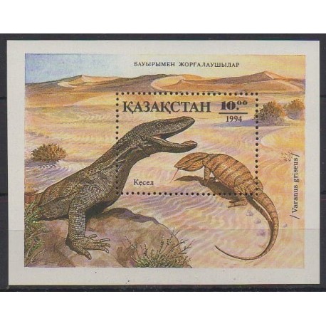 Kazakhstan - 1994 - Nb BF3 - Prehistoric animals