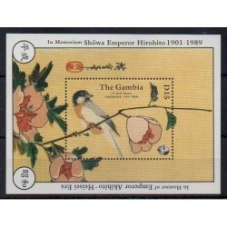 Gambia - 1989 - Nb BF67 - Flowers - Birds - Paintings