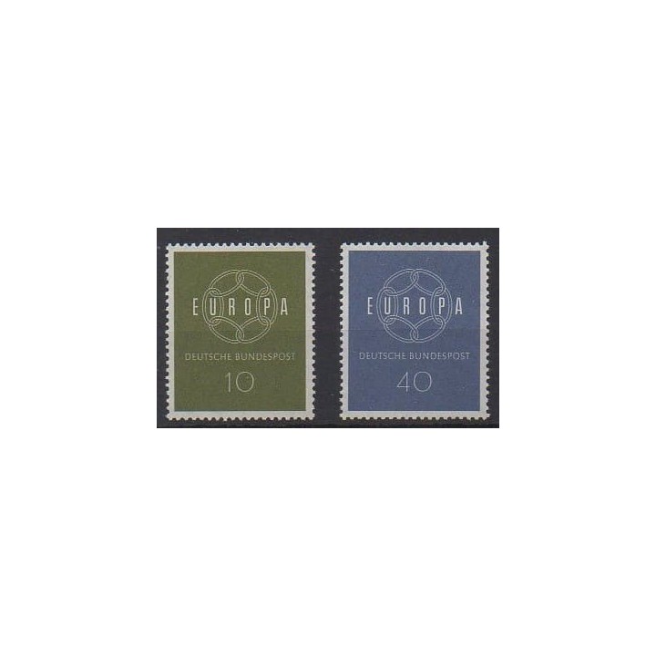 Acheter cette série de timbres de l'Allemagne occidentale (RFA) de l'année 1959 (No 193/194).