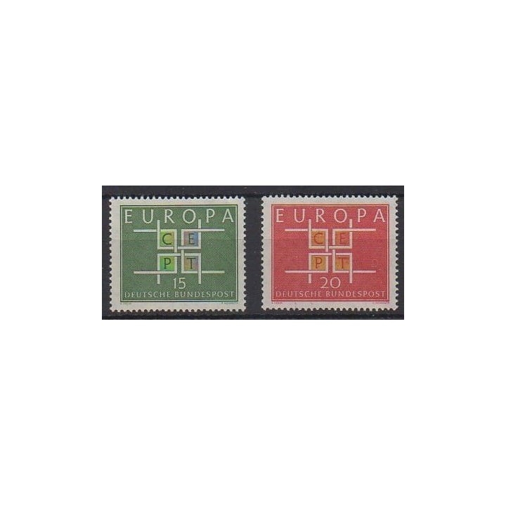 Acheter cette série de timbres de l'Allemagne occidentale (RFA) de l'année 1963 (No 278/279).