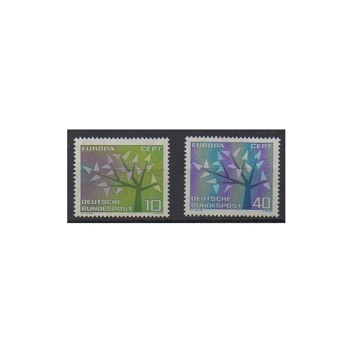 Acheter cette série de timbres de l'Allemagne occidentale (RFA) de l'année 1962 (No 255/256).