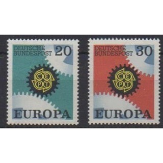 Buy this set of stamps of West Germany (FRG) of the year 1967 (Nb 398/399).
