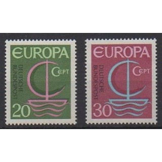 Buy this set of stamps of West Germany (FRG) of the year 1966 (Nb 376/377).