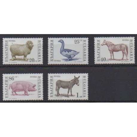 Bulgaria - 1991 - Nb 3391/3395 - Animals
