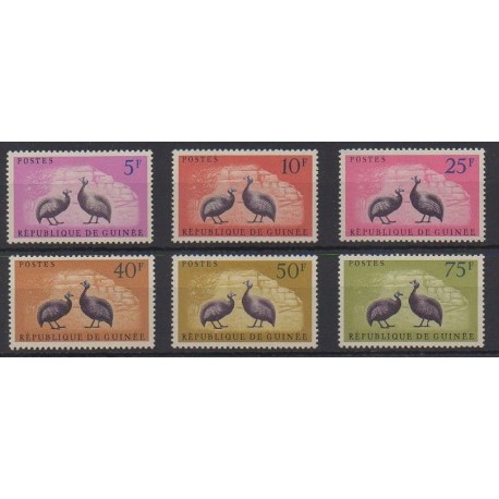 Guinée - 1961 - No 63/68 - Oiseaux - Neufs avec charnière
