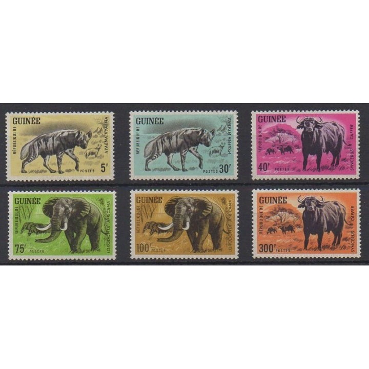 Acheter cette série de timbres de Guinée de l'année 1964 (No 202/207). - Neuf avec charnière