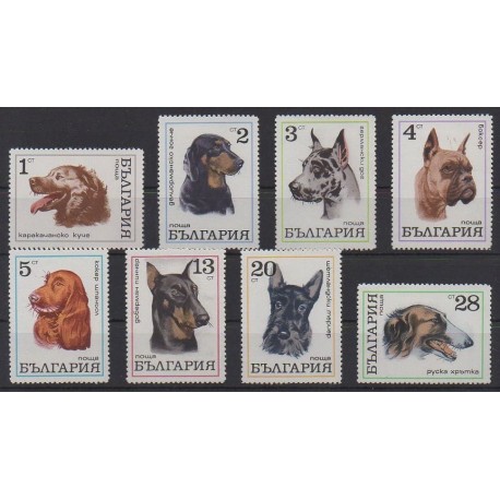 Bulgarie - 1970 - No 1799/1806 - Chiens - Neufs avec charnière