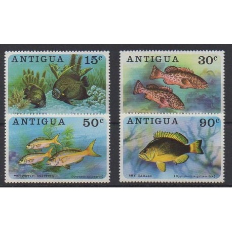 Antigua - 1976 - Nb 435/438 - Sea life - Mint hinged