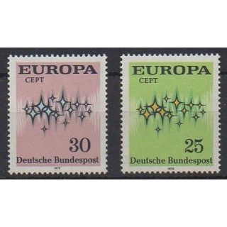 Acheter cette série de timbres de l'Allemagne occidentale (RFA) de l'année 1972 (No 567/568).