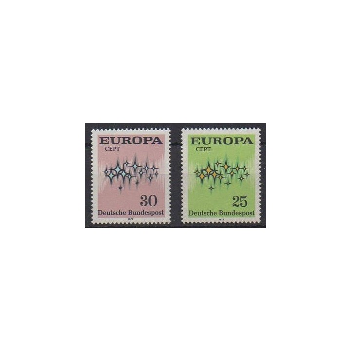 Acheter cette série de timbres de l'Allemagne occidentale (RFA) de l'année 1972 (No 567/568).