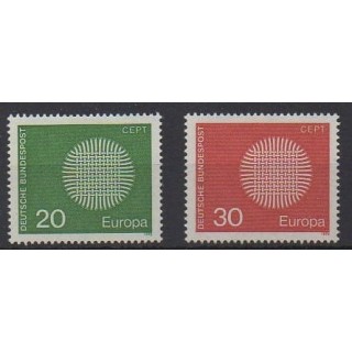 Buy this set of stamps of West Germany (FRG) of the year 1970 (Nb 483/484).