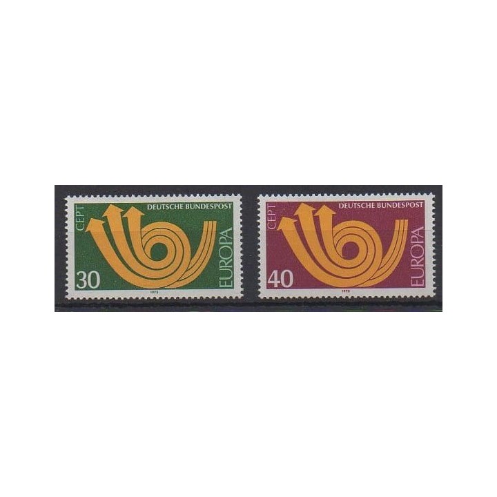 Acheter cette série de timbres de l'Allemagne occidentale (RFA) de l'année 1973 (No 618/619).