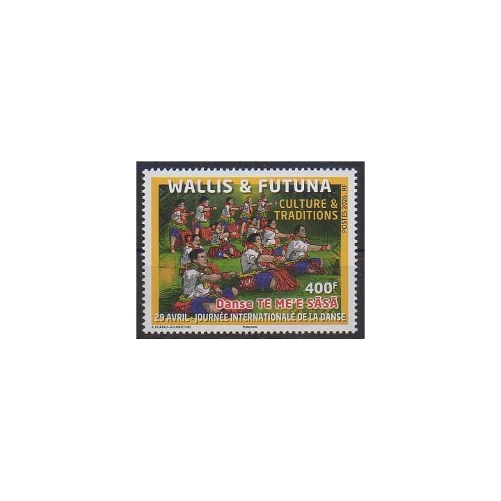 Buy this stamp of Wallis et Futuna of the year 2026 (Danse te me'e sasa).
