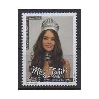 Acheter ce timbre de Polynésie de l'année 2026 (Miss Tahiti).